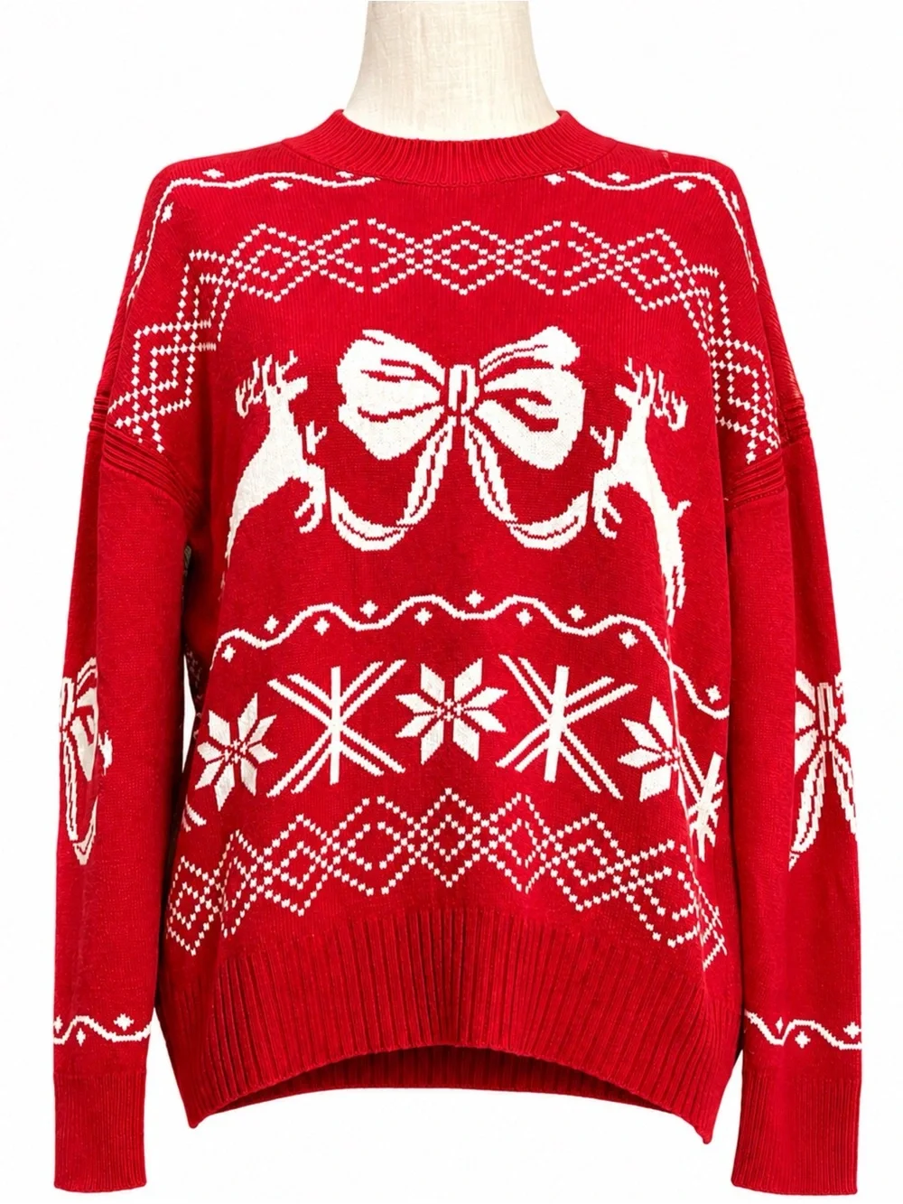 Anthropologie Oversized Reindeer Sweater XXS